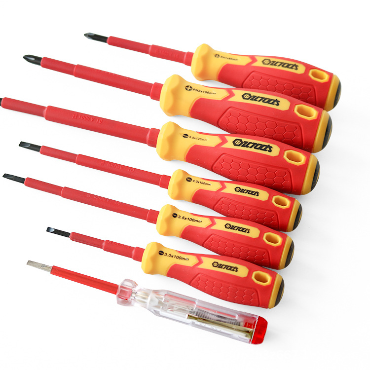 Reparación de automóviles para el hogar destornillador magnético de acero al cromo vanadio Juego de destornillador con aislamiento VDE