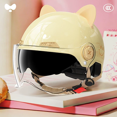 Men, Motosiklet kaskı (dəbilqə) - 3c-double-mirror-apricot-hd-short-lens-class-a-new-national-standard-one-size-fits-all
