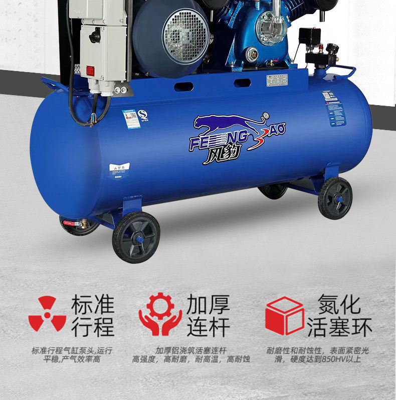 Fengbao Explosion-Proof Air Compressor 380V Industrial Grade Large Belt Driven Oil Air Compressor for Chemical Plants and Dust Oil Stations