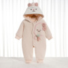 Children's winter keep warm pijama, cotton clothing for new born, quilted bodysuit, down jacket, increased thickness