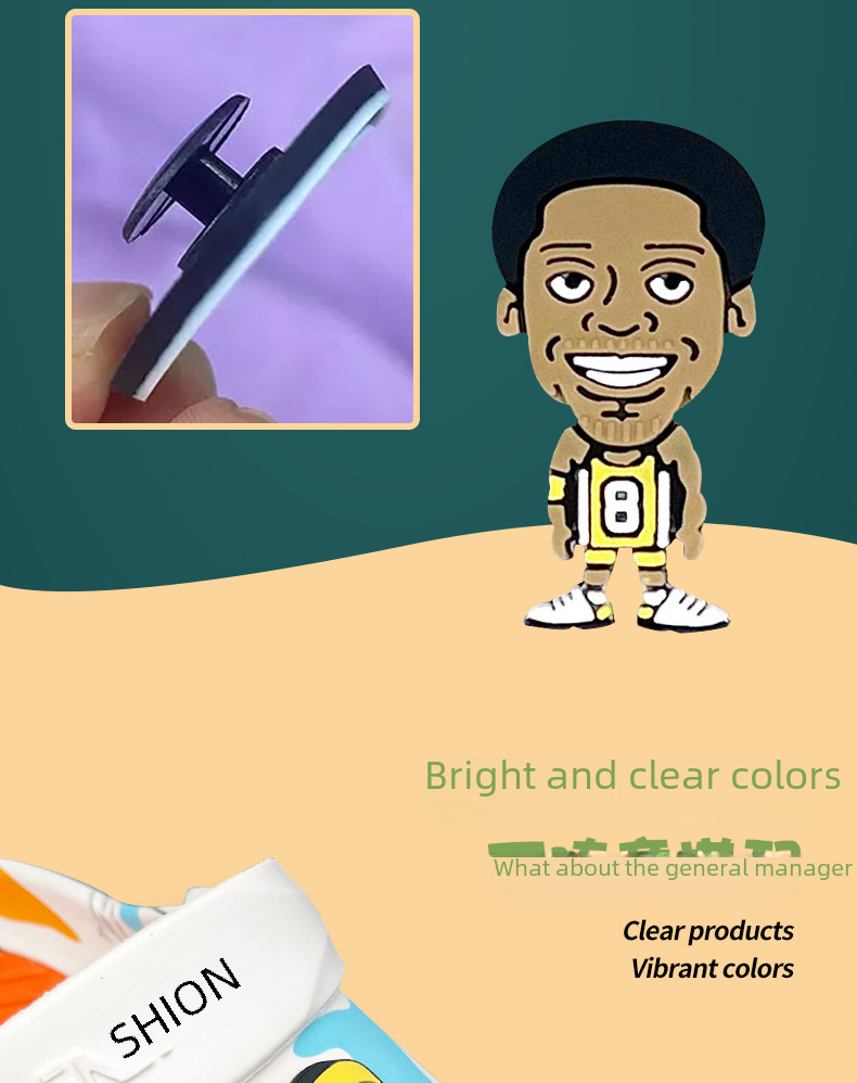 Basketball Kobe Cross-border Hole Accessories Shoe Accessories Shoe Flower Shoe Buckle Hole Bag Bracelet Beach Shoes Sports Decoration