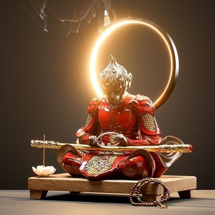 Large-Sized Sun Wukong's Golden Staff for Hotel and Home Entrance Decoration Prosperity Ornament