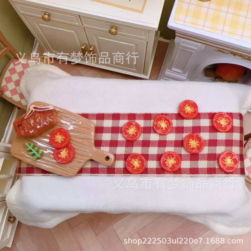 Simulated Miniature Super Mini Tomato Slices DIY Cream Glue Accessories Handmade Dollhouse Scene Decorations Refrigerator Magnets Simulated Miniature Super Mini Tomato Slices DIY Cream Glue Accessories Handmade Dollhouse Scene Decorations Refrigerator Magnets