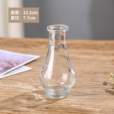 Retro repujado mini florero transparente hidropónico flor arreglo florero de cristal salón aromaterapia botella adornos Decoración