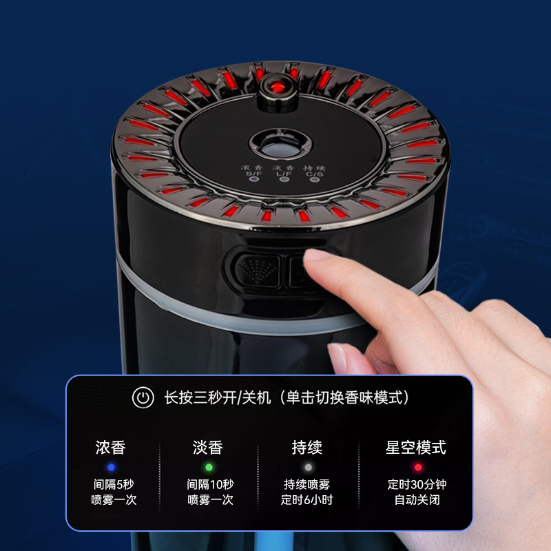 Máquina de aromaterapia de perfume de coche Startop 2025 nueva luz ambiental desodorante purificador de aire humidificador