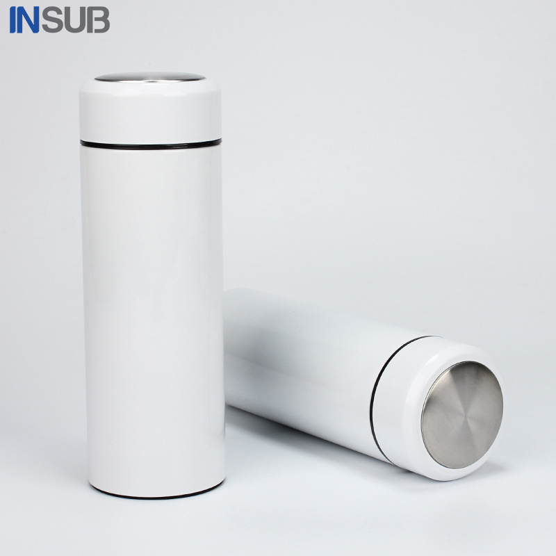 Taza de aislamiento de transferencia de calor Taza de té de acero inoxidable 304 de boca plana Taza de publicidad de recubrimiento en blanco de bricolaje al por mayor