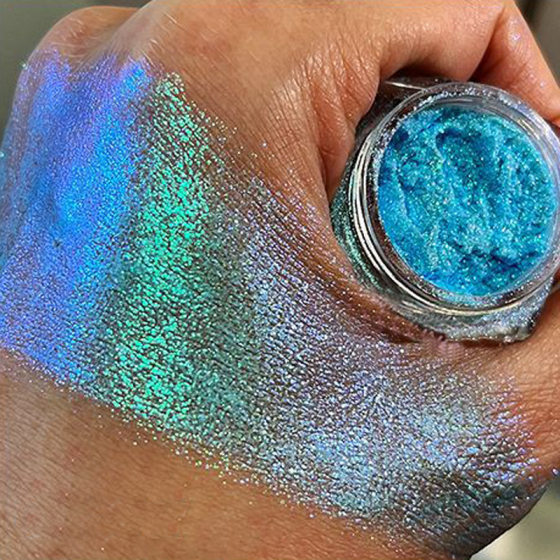 Factory wholesale optical chameleon powder nail art coated plastic with super flash color neon chameleon pearl powder wholesale