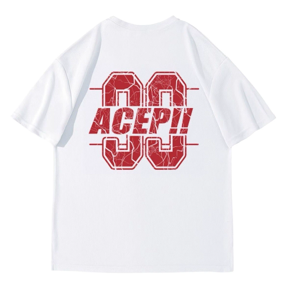 Летняя Повседневная Свободная футболка ACEP с короткими рукавами в американском стиле, сетчатый Быстросохнущий дышащий Топ, модный спортивный бег, фитнес