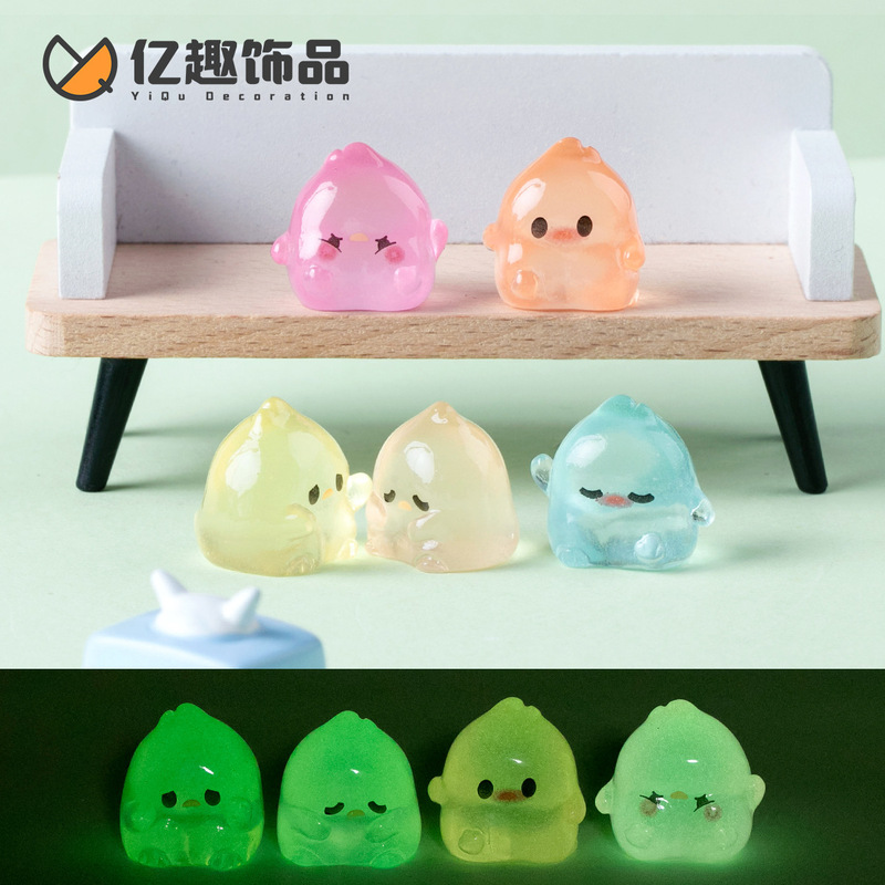 Creative Cute Luminous Duck Stereo DIY Decorations Blind Bag Accessories Mini Car Desktop Small Ornaments Creative Cute Luminous Duck Stereo DIY Decorations Blind Bag Accessories Mini Car Desktop Small Ornaments