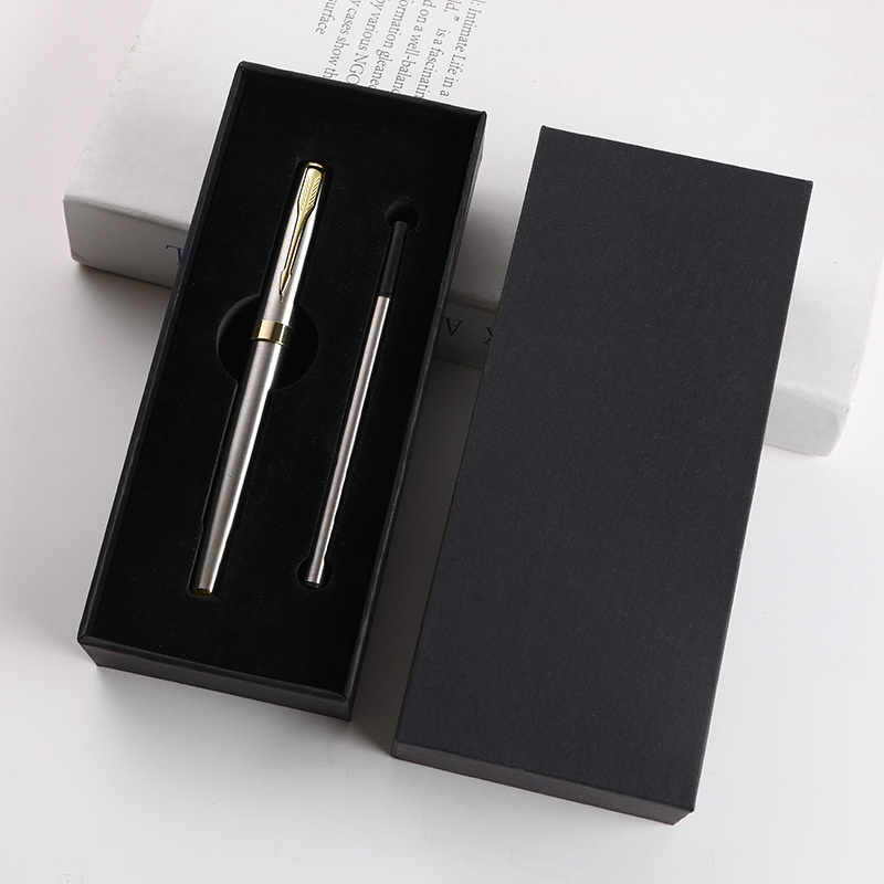 Juego de alta calidad rojo regalos de negocios metal bolígrafo de firma bolígrafo personalizado logotipo publicitario bolígrafo neutro