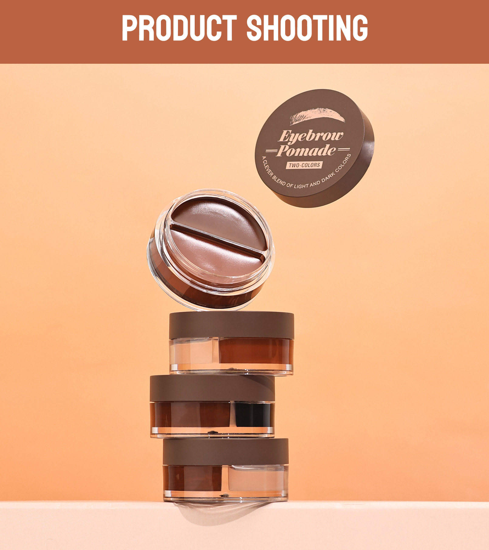 Hellokiss Two-Color Eyebrow Cream 2-in-1 Natural Long-lasting and color-enhancing Eyebrow Shaping Cream Wild Eyebrow Brow Pomade undefined
