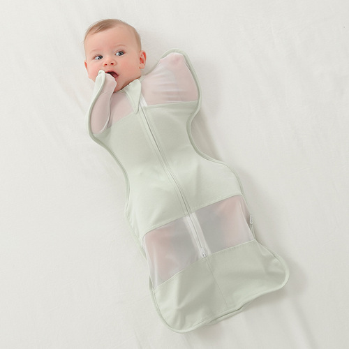 Baby anti-jump sleeping bag newborn swaddle quilt summer mesh newborn swaddling quilt baby anti-kick quilt artifact