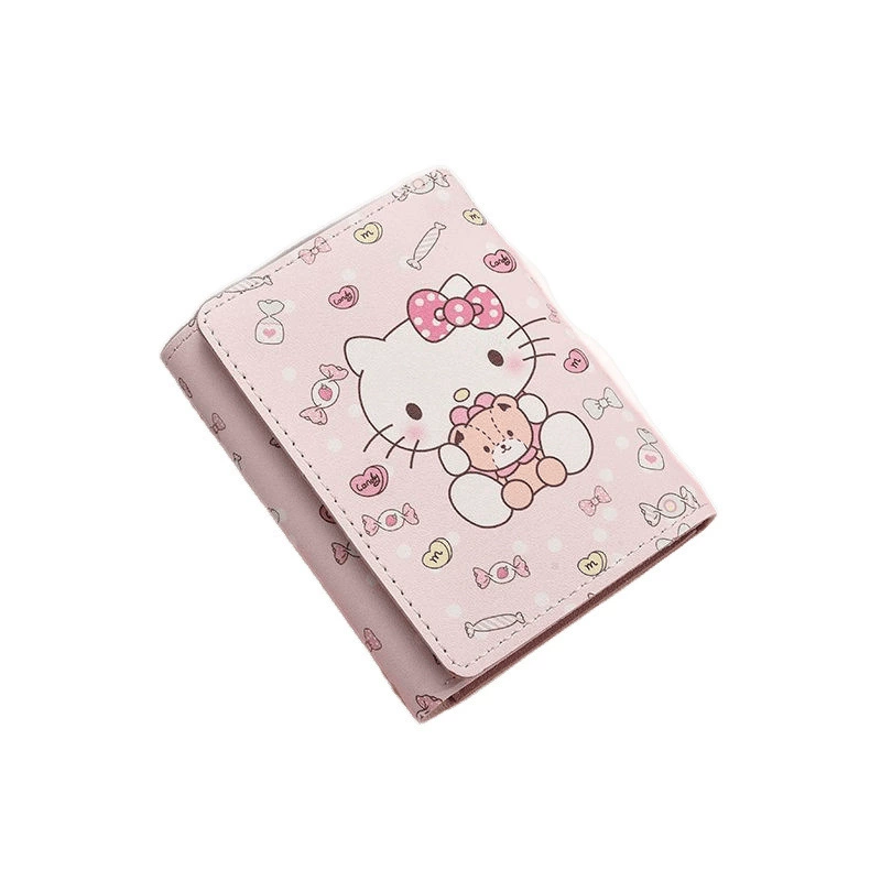 Hello Kitty, мультяшный короткий ручной тонкий кошелек