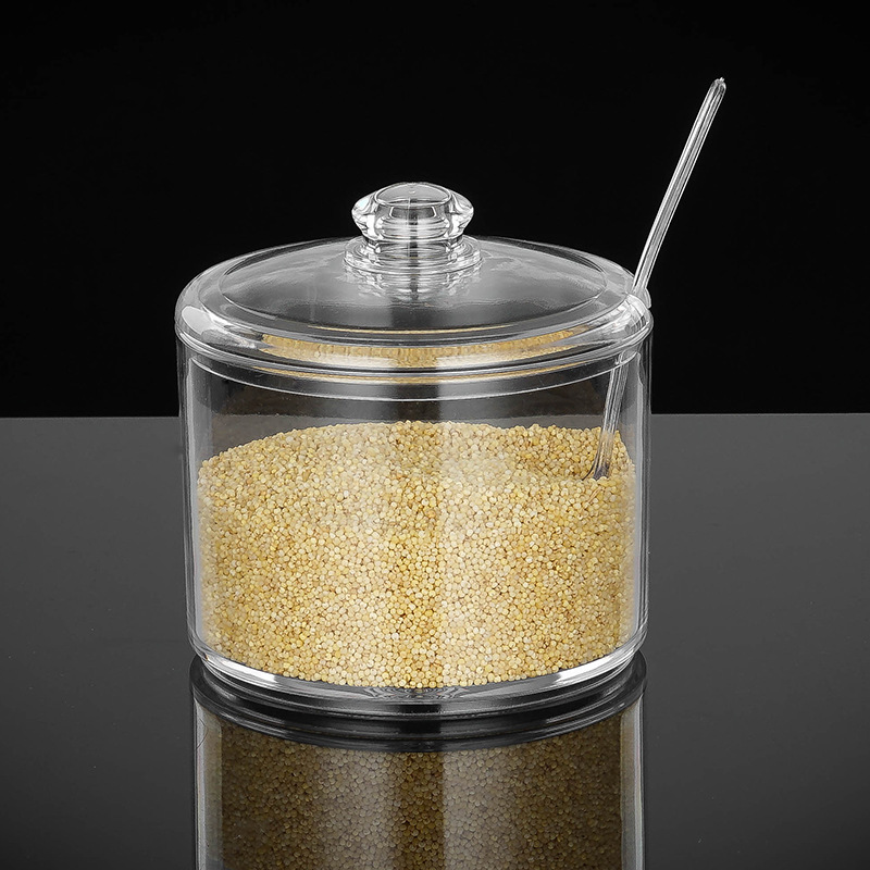 500毫升大号储物罐加厚调味盒盐罐调味罐厨房糖罐小吃盒配料盒