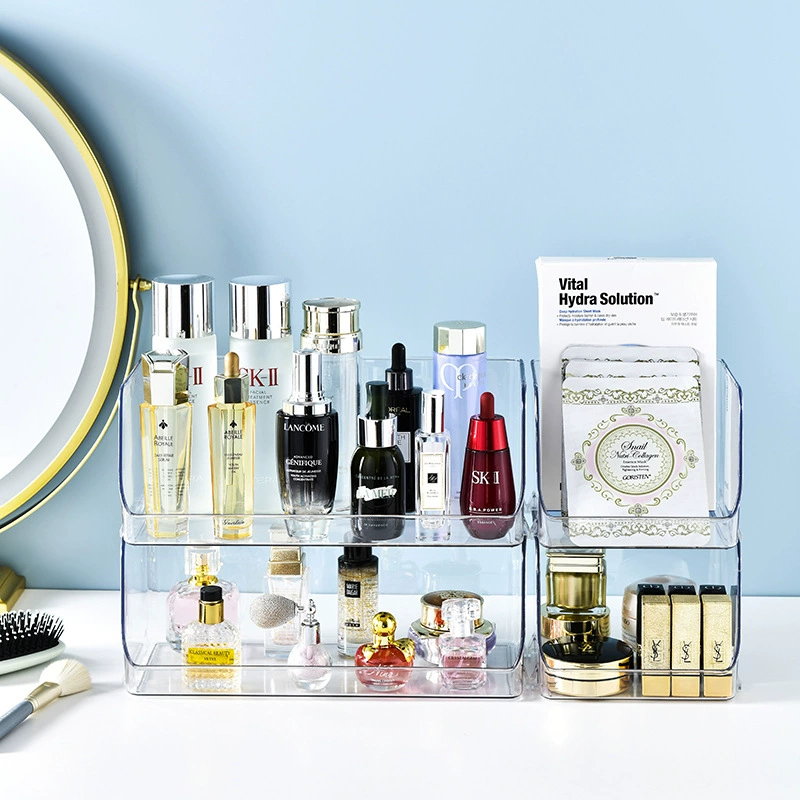 Cosmetic storage box, face mask, table transparent dressing table