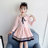 Autumn dress, skirt, children's uniform, children's clothing, long sleeve, western style, internet celebrity