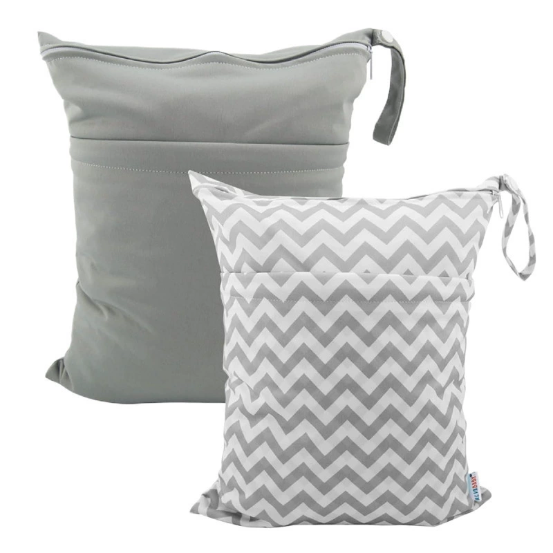 Водонепроницаемая сумка для мокрых вещей, большая и маленькая многоразовая сумка для хранения детских вещей, дорожный карман на молнии с ручкой