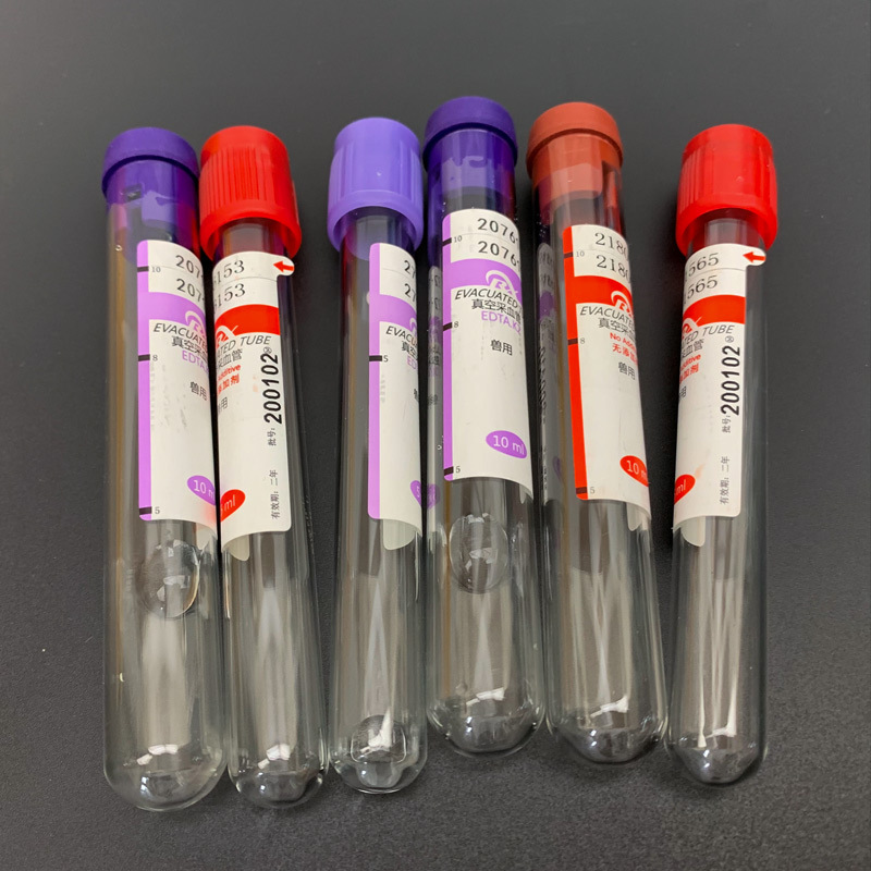 Contenedor de recogida de sangre al vacío animal 5ml10ml Recipiente de recogida de sangre desechable veterinaria cerdo, ganado y ovejas