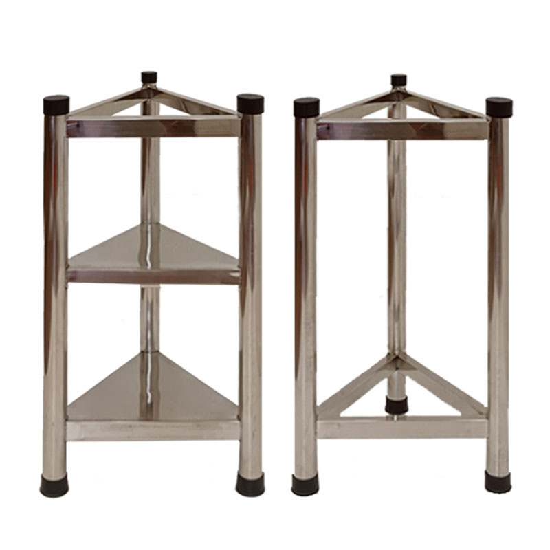 WBZ7加厚不鏽鋼砧板架落地圓形菜墩架商用砍骨架三角架廚房菜板收