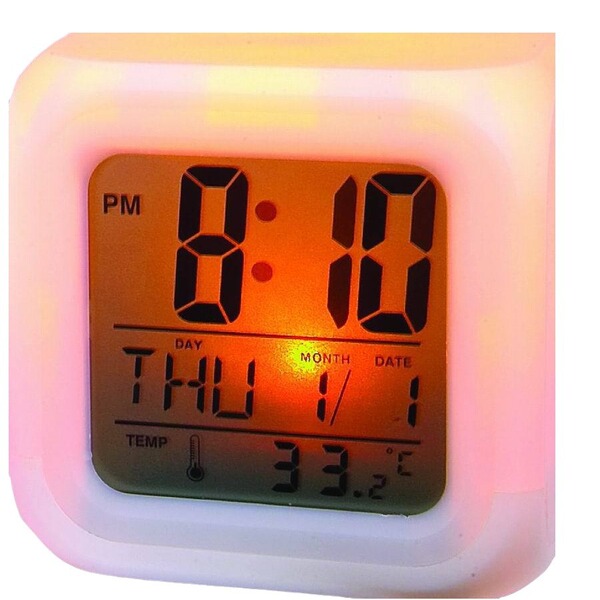 Colorful clock clock perpetual calendar semantic color changing…