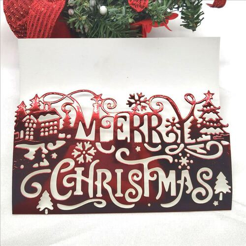 Christmas greeting card embossed knife mold etching process DIY carbon steel mold greeting card making Scrapbook cutting template