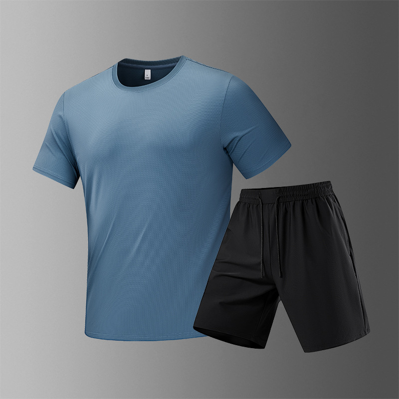 Summer quick dry silk elastic breathable set for training