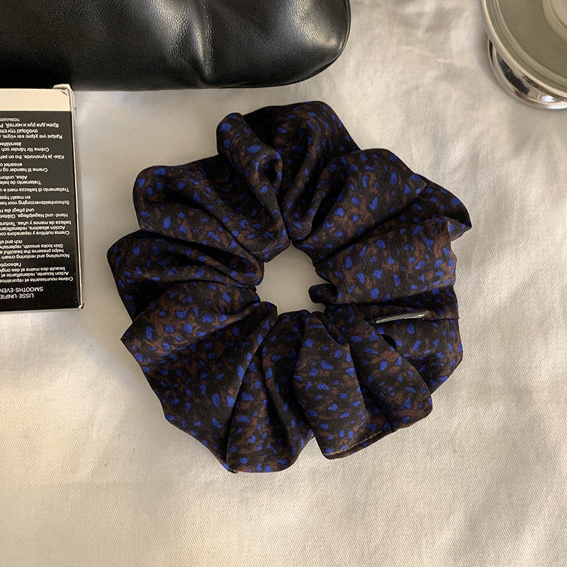 French Blue and Purple Retro Ribbon Hair Tie for Women, Hair Accessories, High-End and Stylish Korean Fashion Hair Tie