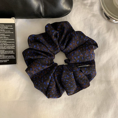 French Blue and Purple Retro Ribbon Hair Tie for Women, Hair Accessories, High-End and Stylish Korean Fashion Hair Tie (Saç üçün rezinlər) - large-intestine-hair-tie
