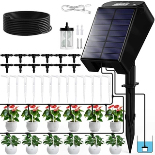 DIY定时浇灌太阳能浇花套件带防虹吸装置,适用于花园阳台植物浇水