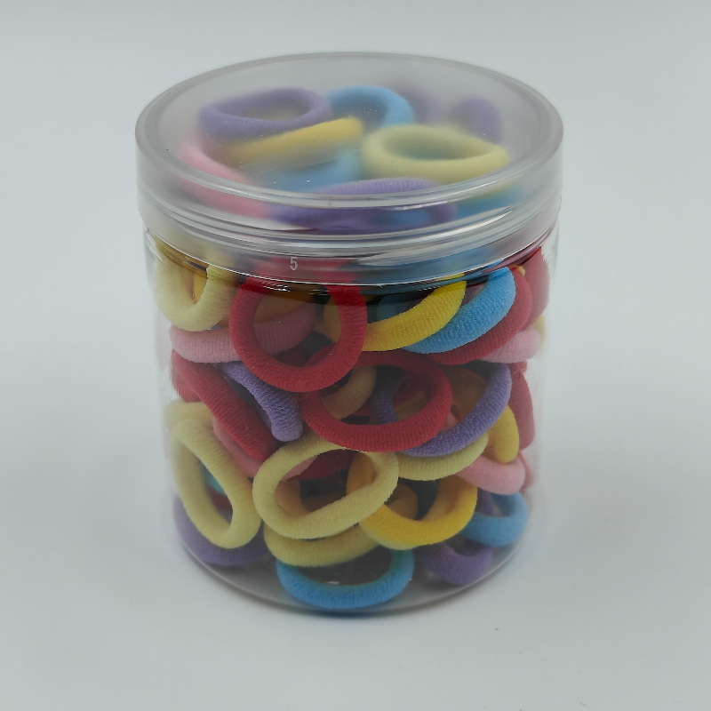 Fábrica directa enlatada de alta elasticidad no daña cabello de cabello de chicas anillo de toalla simple banda de goma cabello de cabello anillo de cabello de bebé