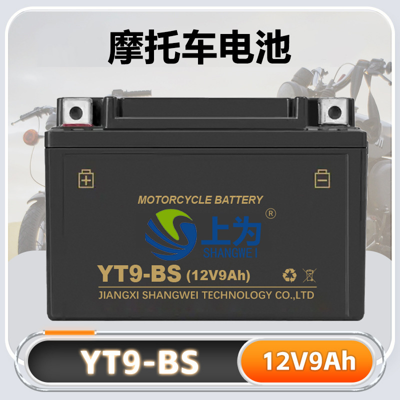 12V9Ah Motorcycle Maintenance-Free Battery Ytx9-Bs Harley Guangyang 250 Benelli Cold Start Energy Storage Power Supply 12V9Ah Motorcycle Maintenance-Free Battery Ytx9-Bs Harley Guangyang 250 Benelli Cold Start Energy Storage Power Supply