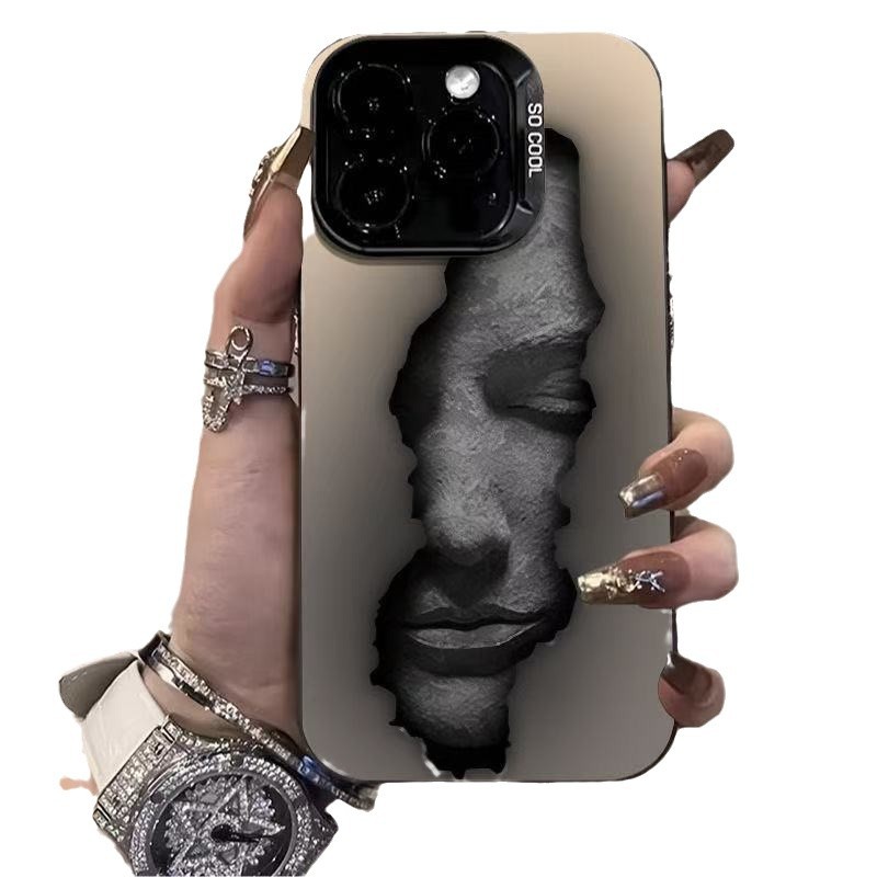 Nueva cara artística para iPhone 16 funda para teléfono móvil Apple 15promax/14 anti-caída 13pro12 Europa y América