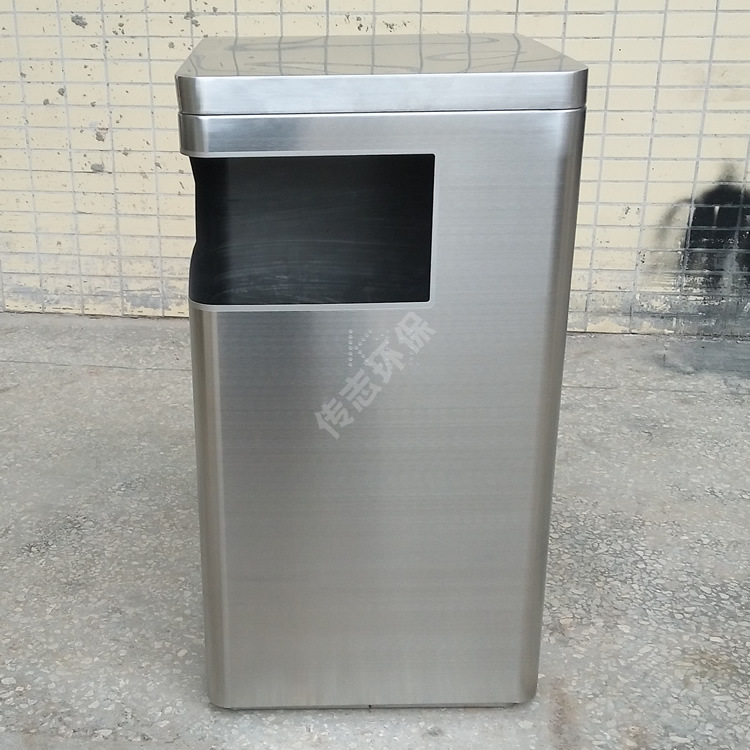 室内电梯口垃圾桶 户外方形不锈钢果皮箱厂家 环卫金属垃圾箱