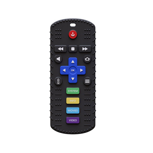 New Amazon Best Selling Teething Tool Food Grade Material Baby Teething Toy Remote Control Teether