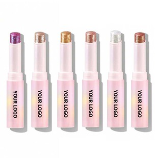 Cross-border neutral LOGO-free in stock explosions 8-color super-flash high-gloss eye shadow stick