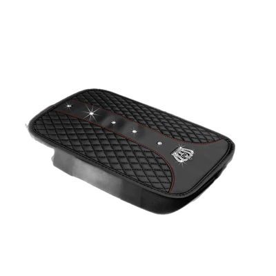 Armrest box pad cover, three-dimensional quilted embroidery car