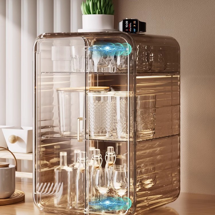 杯子收纳置物架放水杯红酒杯架茶杯架子茶具防尘沥水储物盒水杯架|undefined