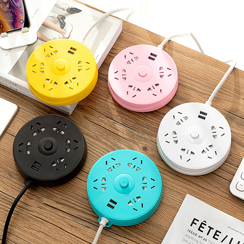 【二脚插头】插座家用插排多孔插板带线排插拖线板插线板延长线