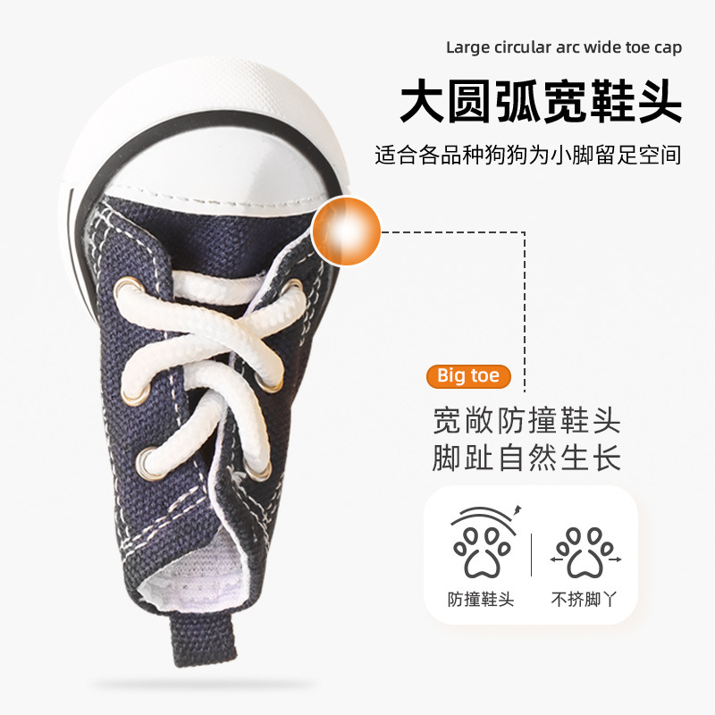 Nuevos zapatos para mascotas antideslizantes resistentes al desgaste engrosados Denim zapatos de lona de verano Teddy Dog CAT universal al aire libre transpirable al por mayor