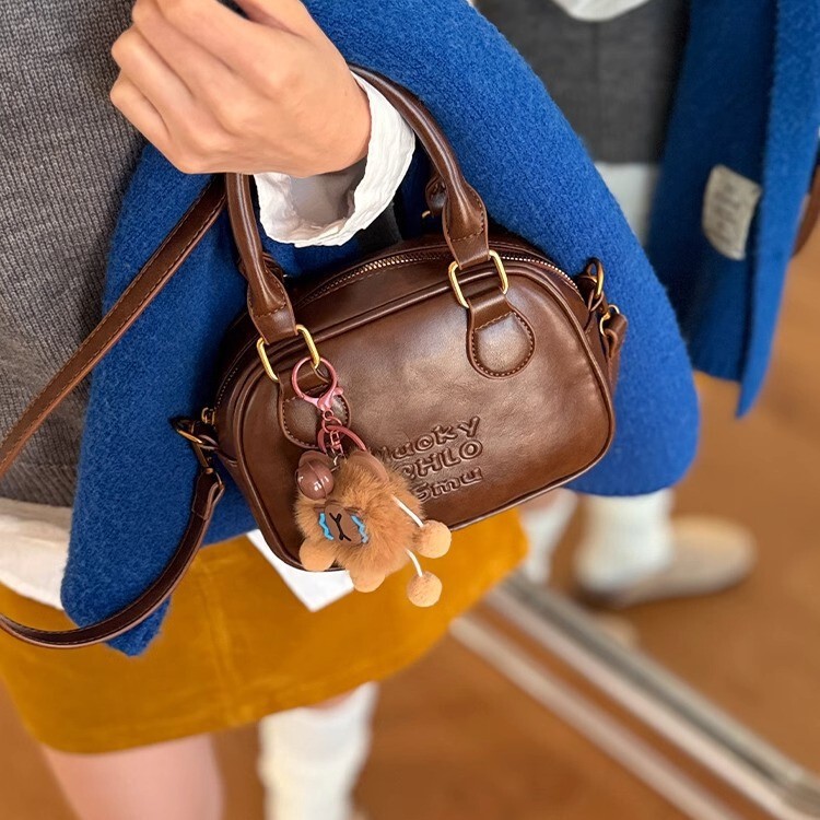 Women's 2025 New Cross-Body Small Square Bag, High-End Popular Maillard Commuter Shoulder Bag for Going Out