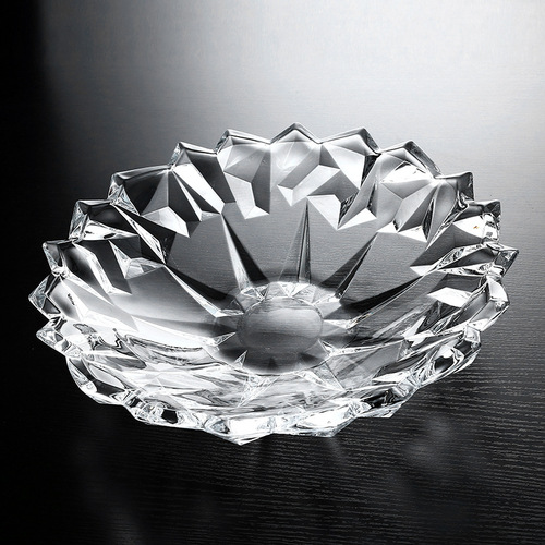 Creative modern Nordic large crystal glass fruit plate home living room coffee table fruit plate snack candy plate fruit bowl