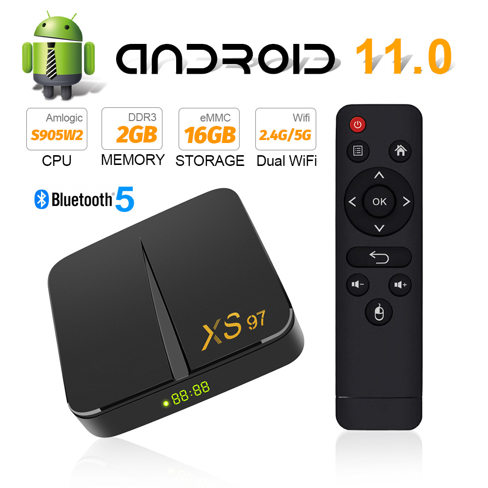 New S905W2 Android Box 4K Hd Bluetooth Tv Box 5Gwifi Android 11 Tv Set-Top Box