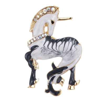 Yaxa sancaqları — Dog, Horse, Penguin Brooch, Enamel - style-25