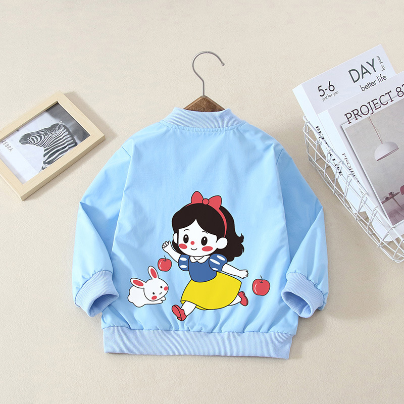 Girls' Jacket Spring and Autumn Style Children's Trendy Sportswear Fashionable College-Style Baseball Jacket Spring Cartoon Top Girls' Jacket Spring and Autumn Style Children's Trendy Sportswear Fashionable College-Style Baseball Jacket Spring Cartoon Top