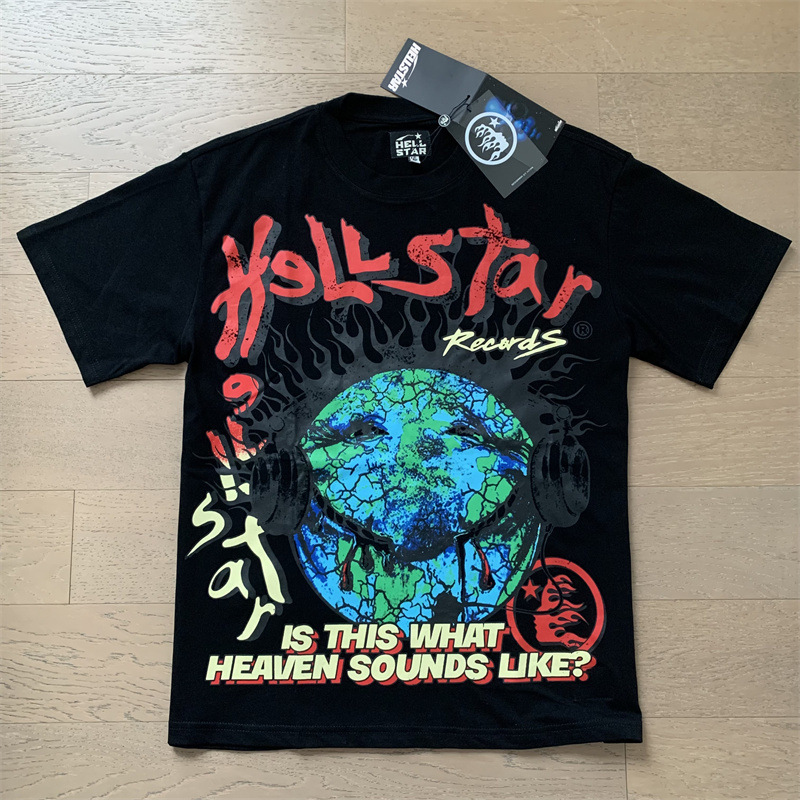 美潮地獄の星insと同じレトロなプリント上着男女のカジュアルなファッション綿の水洗い半袖tシャツ|undefined