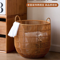 仿藤编防水脏衣篮脏衣服收纳筐卧室脏衣筐浴室脏衣篓洗衣批发