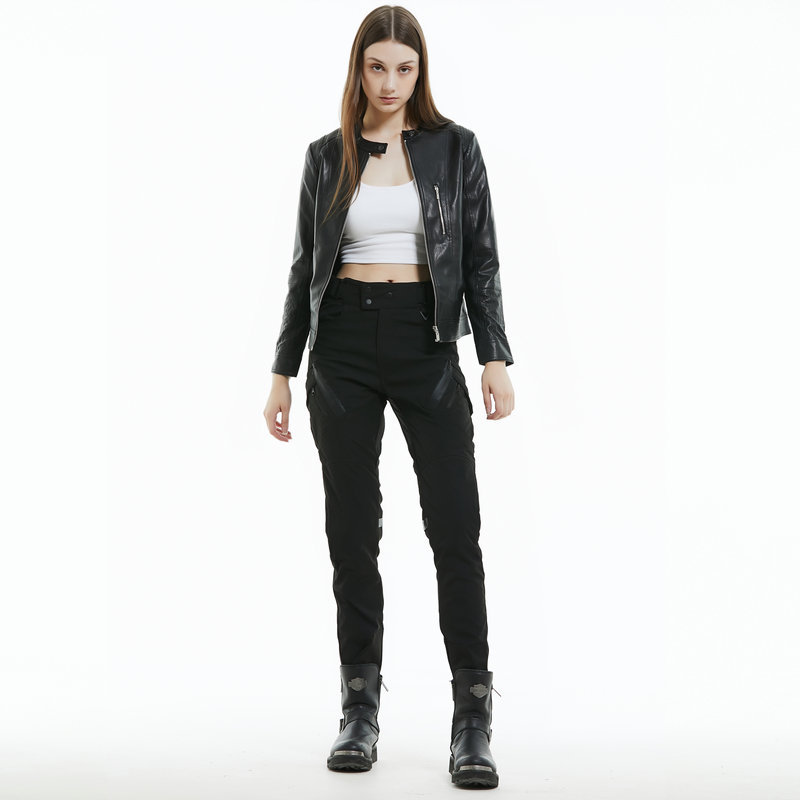 Pantalones de montar motocicleta impermeable a prueba de viento transpirable cintura alta Mujer Caballero motocicleta anti-caída pantalones Four Seasons retro Commuter Pants