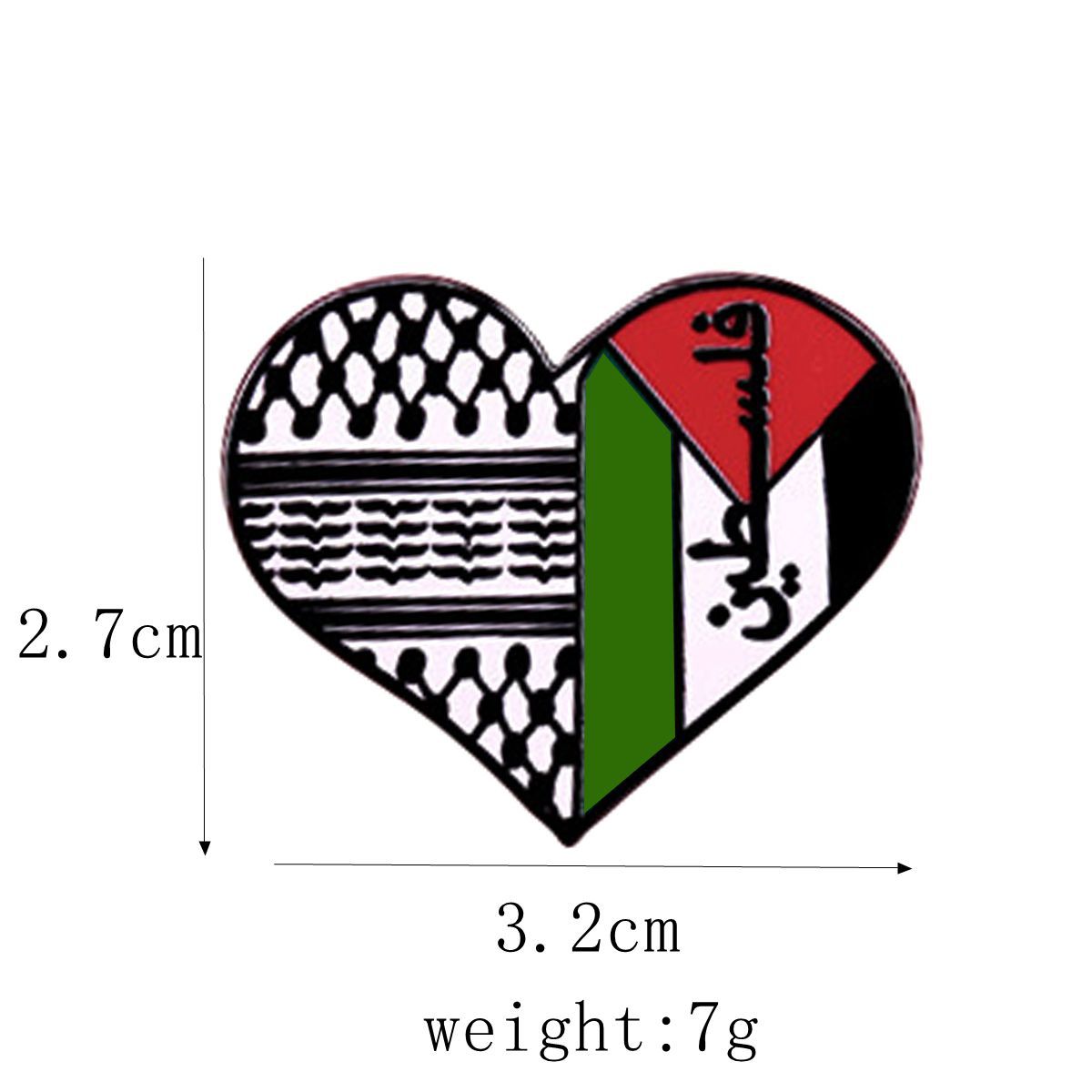 Bandera de Palestina libre broche Bandera Nacional insignia de metal accesorios de ropa insignia transfronteriza en stock al por mayor