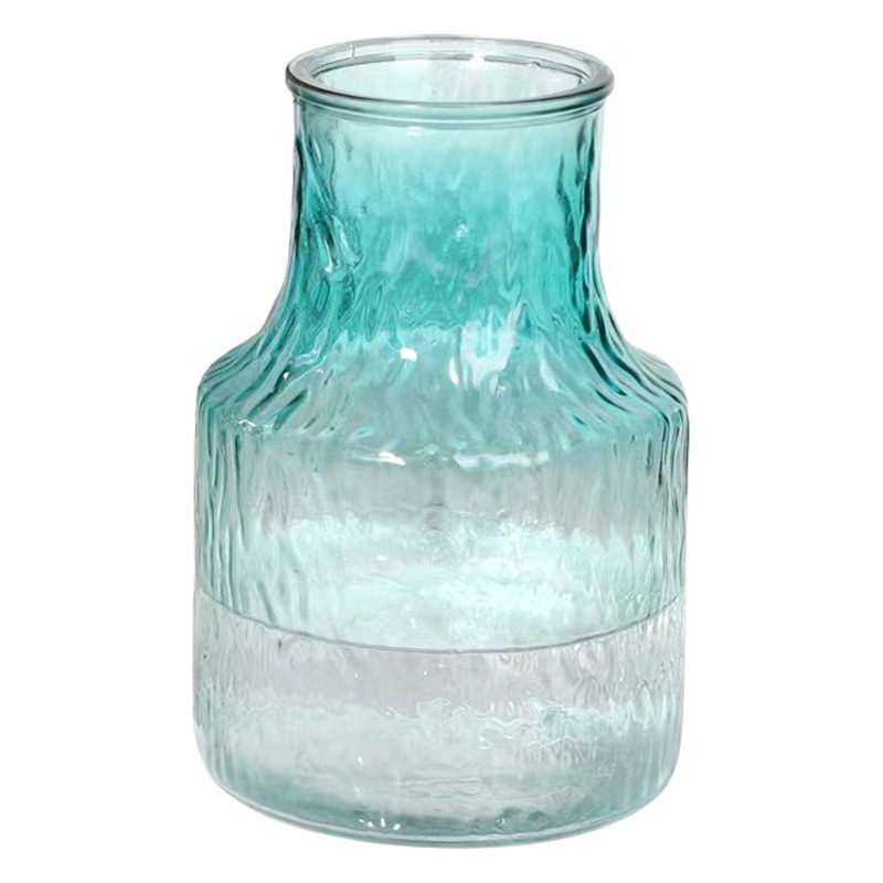 En línea de la celebridad del glaciar florero decoración de cristal de la vendimia al por mayor flores de bambú rica combinación hidropónica florero de cristal Nórdico