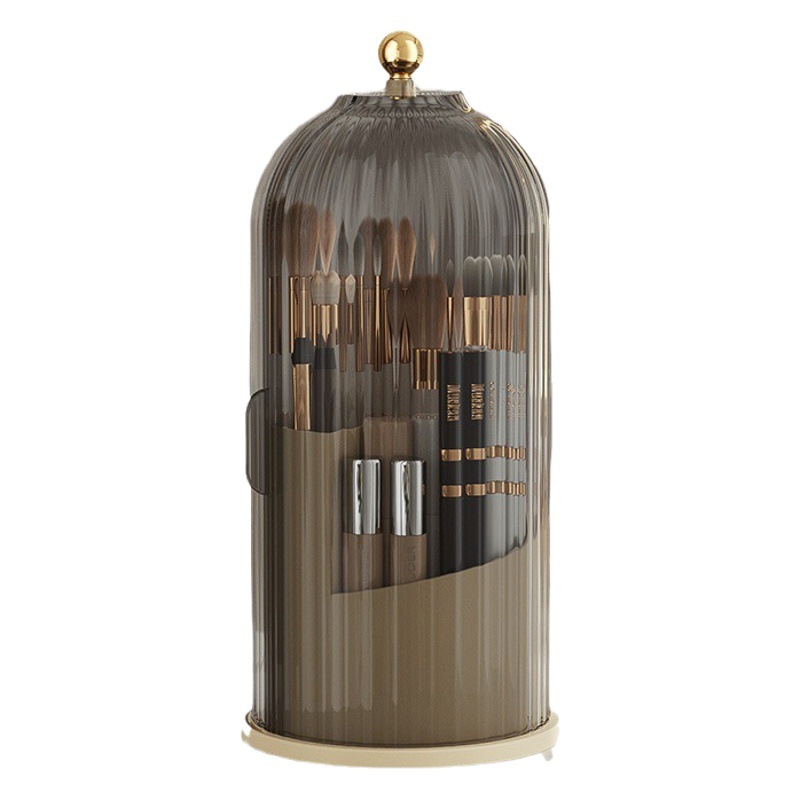 Organizador giratorio para brochas de maquillaje – estuche de lápices y labiales con compartimentos